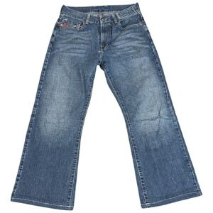 VTG Guess‎ Jeans Men's 32x28 Blue Wide Leg Baggy Hip Hop Loose Faded Relaxed Fit